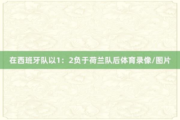 在西班牙队以1：2负于荷兰队后体育录像/图片