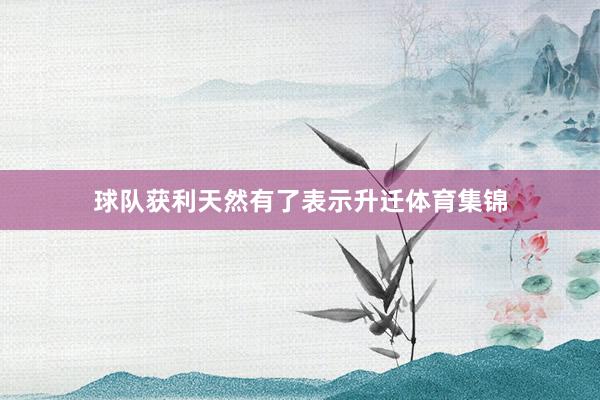 球队获利天然有了表示升迁体育集锦