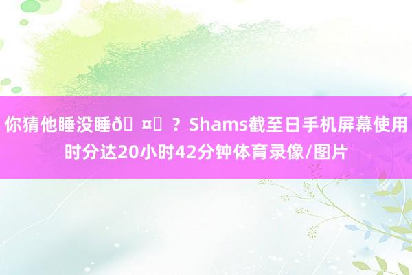 你猜他睡没睡🤔？Shams截至日手机屏幕使用时分达20小时42分钟体育录像/图片