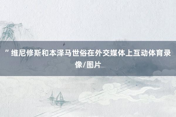 ”维尼修斯和本泽马世俗在外交媒体上互动体育录像/图片