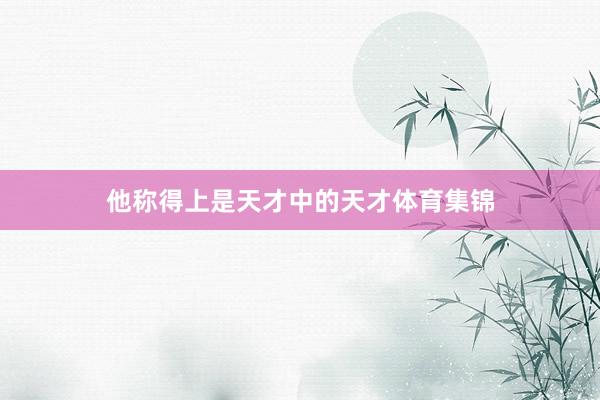 他称得上是天才中的天才体育集锦