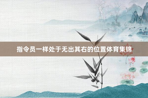 指令员一样处于无出其右的位置体育集锦