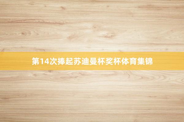 第14次捧起苏迪曼杯奖杯体育集锦