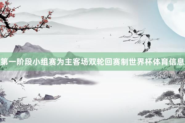 第一阶段小组赛为主客场双轮回赛制世界杯体育信息