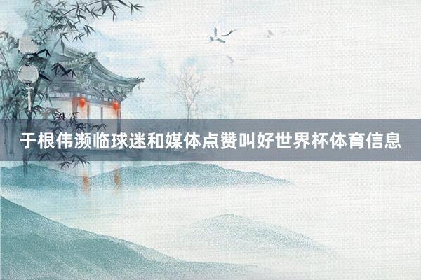 于根伟濒临球迷和媒体点赞叫好世界杯体育信息