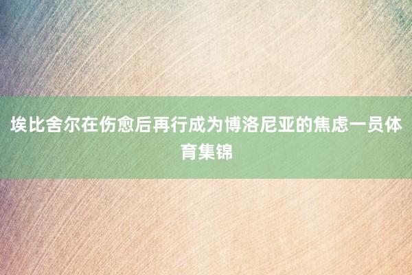 埃比舍尔在伤愈后再行成为博洛尼亚的焦虑一员体育集锦