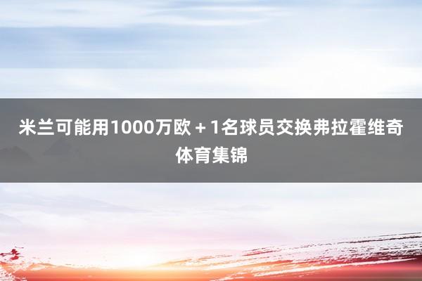 米兰可能用1000万欧＋1名球员交换弗拉霍维奇体育集锦
