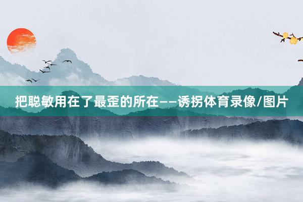 把聪敏用在了最歪的所在——诱拐体育录像/图片