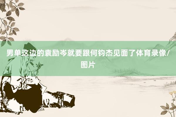 男单这边的袁励岑就要跟何钧杰见面了体育录像/图片