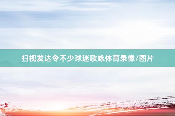 扫视发达令不少球迷歌咏体育录像/图片