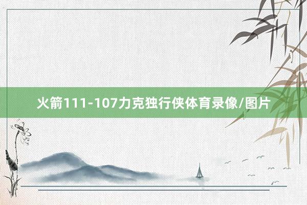 火箭111-107力克独行侠体育录像/图片