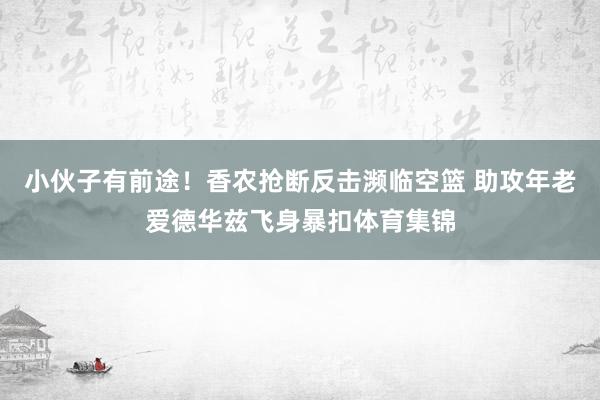 小伙子有前途！香农抢断反击濒临空篮 助攻年老爱德华兹飞身暴扣体育集锦