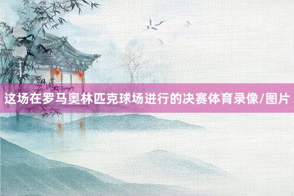 这场在罗马奥林匹克球场进行的决赛体育录像/图片